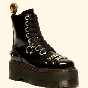 RESERVED for @tayymonster Jadon Max Chain Patent Leather Platform Boots